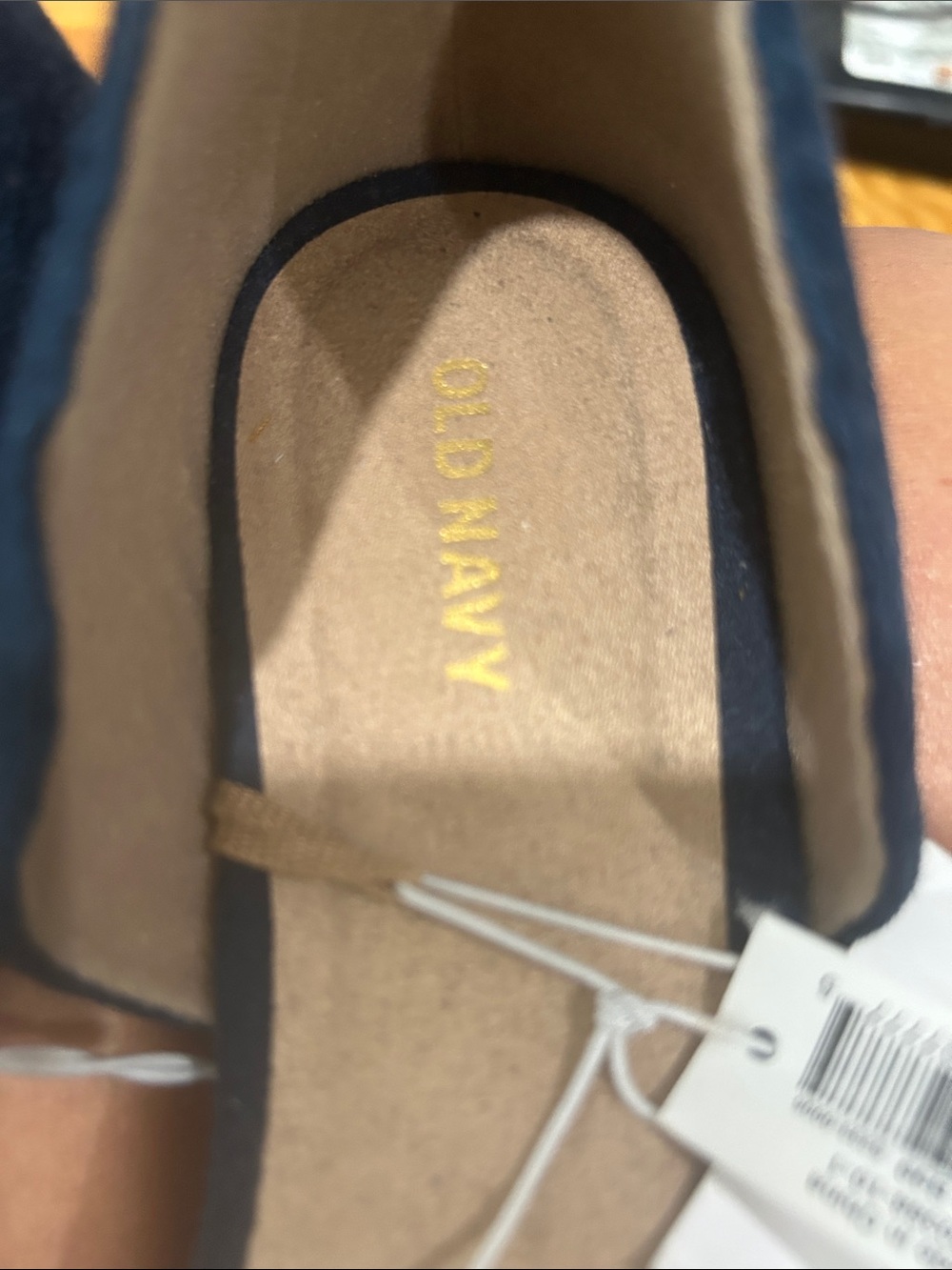 Old Navy Faux suede Navy Pointed D'Orsay Flats - Picture 2 of 9